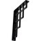 Ekena Millwork Diane Wrought Iron Bracket, (Single center brace), Powder Coated Black 1 1/2"W x 7 1/2"D x 10"H BKTM01X07X10SDI - alternate 1